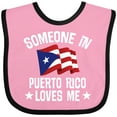 thumbnail image 3 of Inktastic Someone in Puerto Rico Loves Me Boys or Girls Baby Bib, 3 of 4