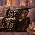 thumbnail image 6 of Chocolate Labrador Love Affectionate Dog Lover, Festive Pet Portrait Pattern, Warm Flannel Blanket for Living Room and Reading Nook, Dog Lovers Christmas Gift, Pet Lover Home Decor, 6 of 9
