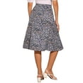 thumbnail image 3 of Faldas Midi Peasant de Mujer INSPIRE CHIC con Cintura Elástica A-Line con Estampado Floral Ditsy en Azul Oscuro XL, 3 of 6