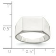 thumbnail image 2 of Auriga Fine Jewelry 925 Sterling Silver 9x11mm Solid Back Men's Signet Ring Size 7 for Women, 2 of 6