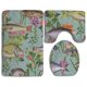 thumbnail image 1 of Juego de alfombras de baño ABPHQTO Jardín de mariposas 3 piezas Contorno y tapa de inodoro, 1 of 2
