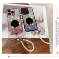 thumbnail image 2 of New with Lens Film Glitter Phone case, Cute Girl, with or Without Lanyard, can be Used as a Makeup Mirror, for iPhone 15 14 13 12 11 Pro Max Plus Phone Case (P2,iPhone 14), 2 of 8