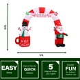 thumbnail image 6 of Fraser Hill Farm 9-Ft. Wide Pre-Lit Inflatable Candy Cane Arch, FHFXMASARCH091-L, 6 of 12