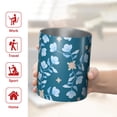 thumbnail image 5 of Floral 12oz Stainless Steel Coffee Mug – Double-Wall Insulated Cup with Spill-Resistant Lid, 360° Full-Print Design, Keeps Drinks Hot & Cold for Home, Office, Travel,Thanksgiving,Christmas, Spring, 5 of 5