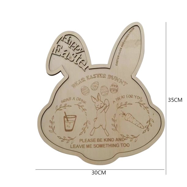 Plato de comida con forma de dibujos animados Bandeja para servir postre de conejo de Pascua lindo L Sywqhk Libre de BPA