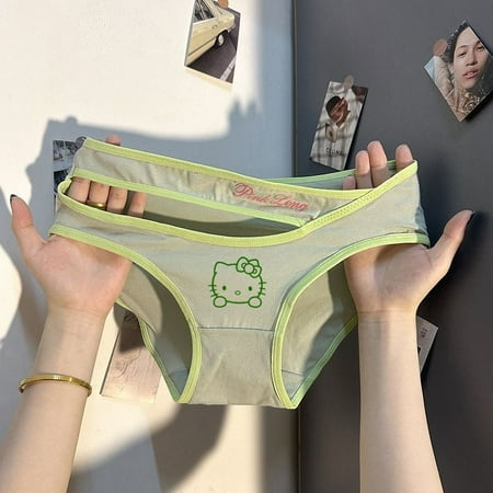 40-65kg Hello Kitty Women Underwear Girl Panties Confortable Cotton Briefs Student Panty Cartoon Amine Cute Colorful Underpant