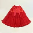 thumbnail image 2 of TAIAOJING Ladies Mesh Tutu Skirt Lengthened Double Layer Short Skirt Dance Skirt Bustier Skirt, 2 of 4