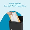 thumbnail image 3 of Architectural Mailboxes Chelsea™ Locking, Vertical Wall-Mounted Mailbox for Outside, Metal Galvanized Steel Small Mail box with Lock and Key Drop Box, Black, 3 of 7