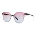 thumbnail image 2 of Retro Hipster Horn Rim Rimless Metal Bridge Sunglasses Clear Pink Grey, 2 of 4