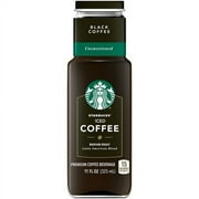 Starbucks Unsweetened Black Medium Roast Iced Coffee, 11 Fl. Oz. Bottle