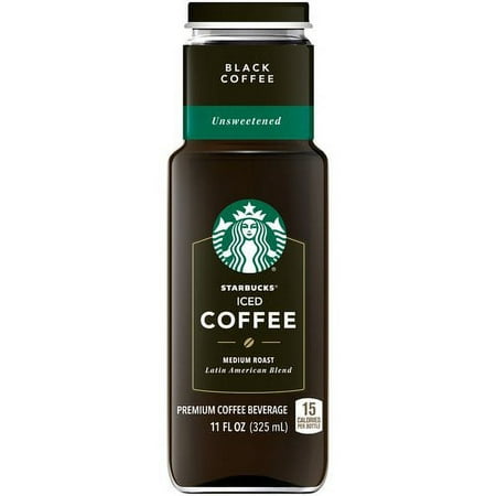 Starbucks Unsweetened Black Medium Roast Iced Coffee, 11 Fl. Oz. Bottle
