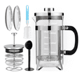 thumbnail image 1 of Cafetera Prensa Francesa Café Té Int Acero Inoxidable 1 Lt Xtellar transparente, 1 of 3