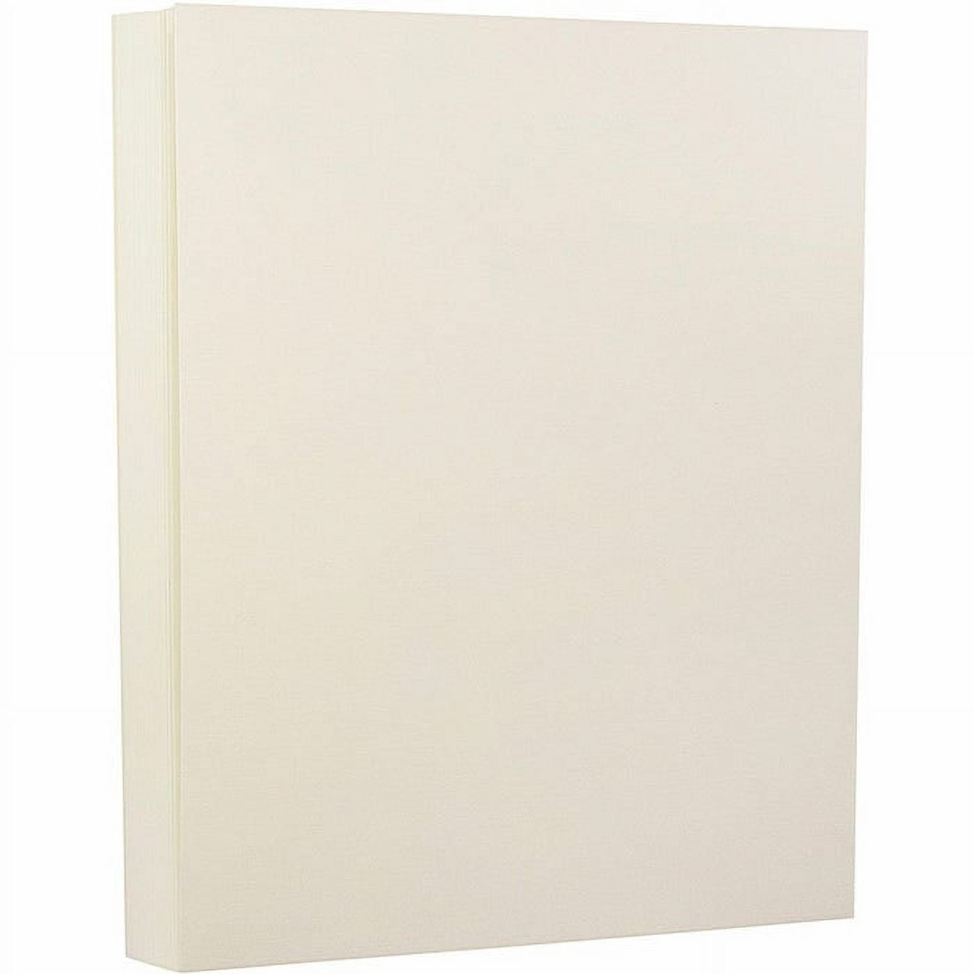 JAM Paper Strathmore, 8 1/2 x 11, Natural White Linen, 80lb, 100 per Pack