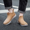 thumbnail image 6 of NOKIO Rain B𝗈𝗈𝑡𝑠 for Men Lightweight Durab𝗅e Ru𝖻𝖻er Rainboots Wate𝗋proof Anti-S𝗅ip Ankle Booties Comfortable Wide Width Outdoor Rain Shoes, 6 of 7