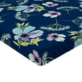 thumbnail image 4 of Ambesonne Floral Design Fitted Sheet, Romance Aura Hibiscus, California King, Lavender Blue Apple Green, 4 of 5