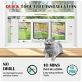 thumbnail image 3 of Datingday No-Drill Adjustable Cat Door for Sliding Windows – Fits 27" to 32" Width, 4 Locking Modes, Aluminum Frame, Weatherproof & Magnetic Closure, Easy Install for Cats & Small Pets, 3 of 7