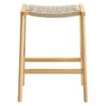 thumbnail image 5 of Modway Saoirse 26" Fabric & Wood Counter Stool in Natural (Set of 2), 5 of 10
