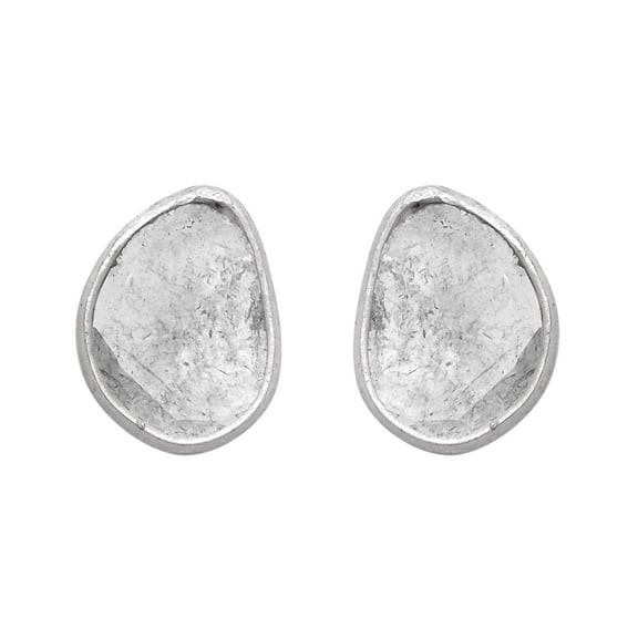 Mooneye 0.25 Ctw Natural Diamond Polki 925 Sterling Silver Women Engagement Tiny Studs Earrings