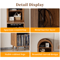 thumbnail image 4 of Lisicues Record Player Stand Bookshelf, 6-Tier Arched Storage Cabinet Display Cabinet with Vinyl Storage, Holds Up 150+ Albums Walnut, 4 of 9