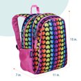 thumbnail image 5 of Wildkin Kids 15 Inch School and Travel Backpack for Boys and Girls (Rainbow Hearts Pink), 5 of 9