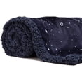 thumbnail image 4 of Chanasya Solar System Galaxy Star Space Print Gift Throw Blanket- Featuring Nine Planets Orbiting the Sun Including Pluto Reversible for Bed Couch Birthday and Holiday Gift (Twin) Navy, 4 of 8