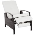 thumbnail image 1 of Fauteuil Inclinable en Rotin Blanc d'Extérieur avec Repose-Pieds – Lounge de Patio pour Porche, Terrasse et Piscine - Confort Réglable et Cadre en Acier Durable (37,8 Pouces x 26 Pouces x 41,7 Pouces), 1 of 7
