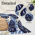 thumbnail image 3 of Blue Palm Leaves Body Pillow Covers, Farmhouse Summer Beige Tropical Plants Soft Throw Pillow Cases with Invisible Zipper, Decorative Pillowcase Pillows Protectors for Sofa Bed Couchair 20"x54", 3 of 9
