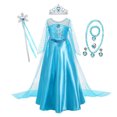 thumbnail image 3 of Vestido de Elsa de la Reina de las Nieves para niñas de 3 a 10 años, vestido de princesa Elsa para cumpleaños, disfraz de Cosplay para fiesta de carnaval de Halloween, 3 of 5