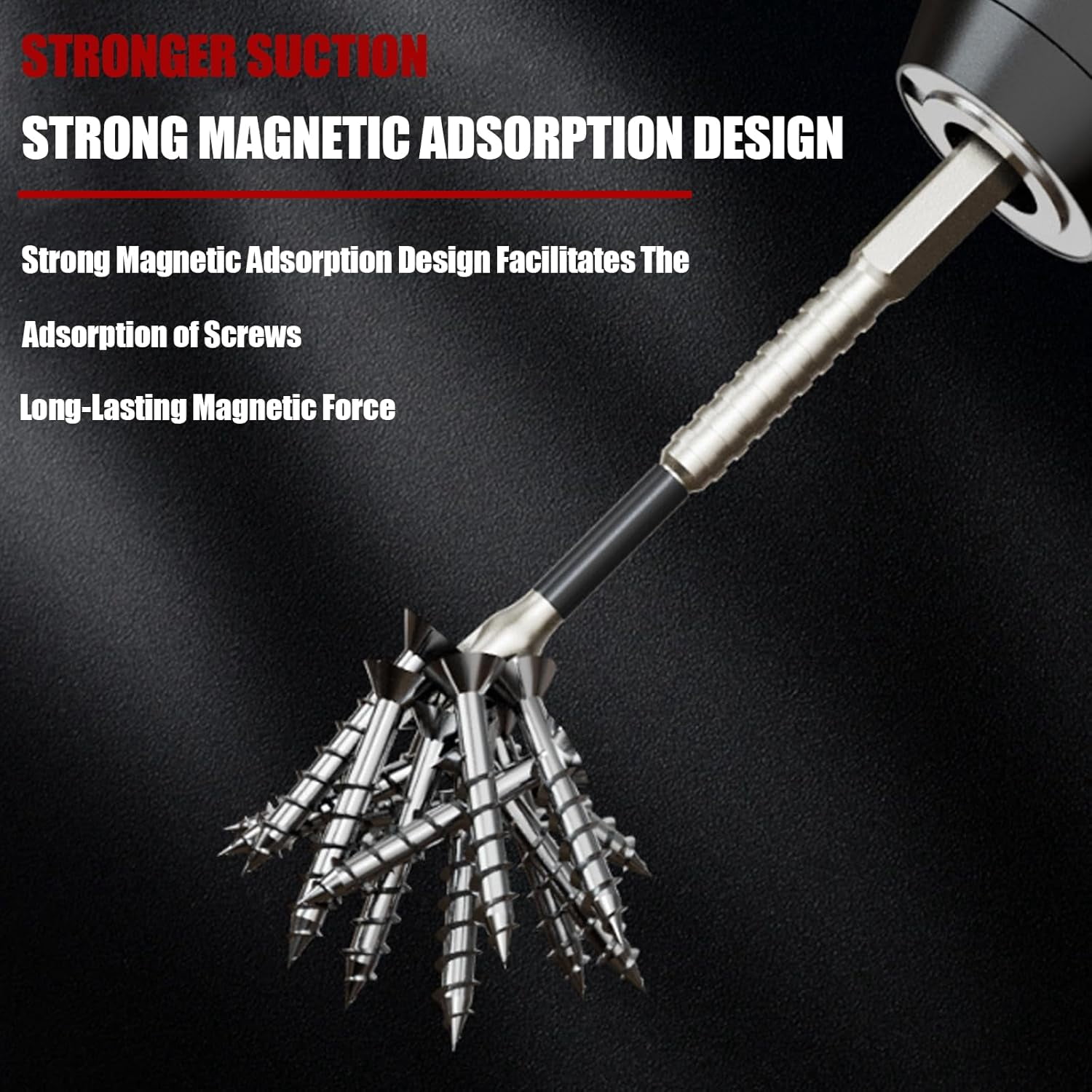 MKEUDQ-High Magnetic Screwdriver Drill Bit Set, 9Pcs K5 Impact-Resistant and Non-Slip Bit, Impact Driver Bit Set, Anti Slip Strong Magnetic Electric Screwdriver Set, 25/50/65/70/75/90/100/120/150mm