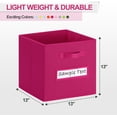 13x13 Foldable Fabric Storage Cube Bins Set of 10 with Labels, Window ...