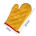 thumbnail image 3 of Modex Home Heat Resistant Yellow Cotton Oven Mitts (2 Count), 3 of 5