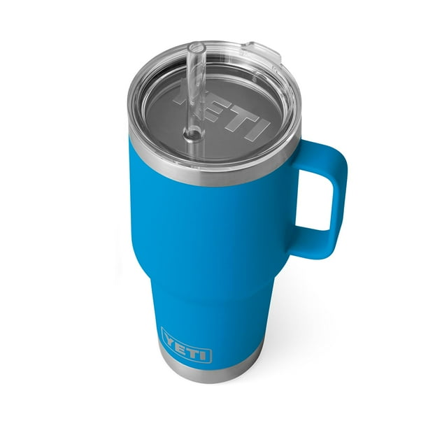 Vaso YETI Rambler de 1 litro con asa y tapa con pajita de acero inoxidable