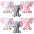 thumbnail image 1 of Animal de peluche Hyden Elephant de 20 cm para regalo de baby shower, 6 unidades, 1 of 7