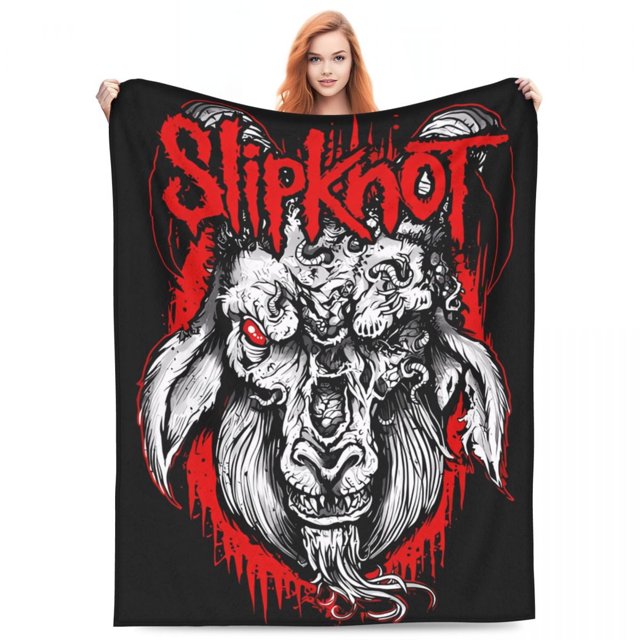 Manta de Halloween de franela suave con diseño de Slipknot, para la oficina, para la siesta, para el aire acondicionado, regalo decorativo, tapiz, manta de juego para niños, manta ligera para pícnic,