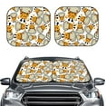 thumbnail image 2 of Xecao Giraffes Head for Foldable Car Sun Shades (2-Pack) offer sun protection with an easy-fold design for convenient windshield shading., 2 of 7