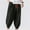 Black, variant on Oalirro Mens Lounge Pants Men Casual Solid Fashion Tether Closure Loose Flared Leggings Harem Trousers
