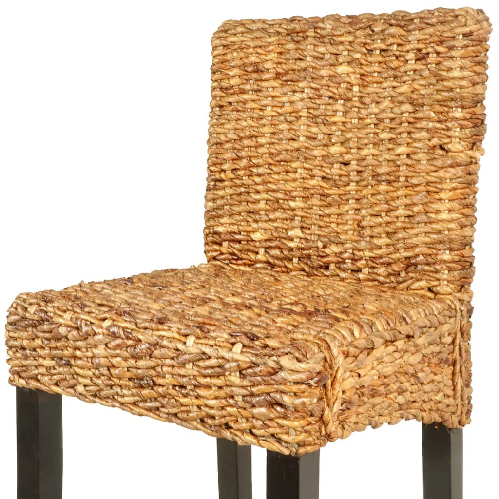 vidaXL Bar Stool Set of 2 Dark Brown Mango wood Standard Durable