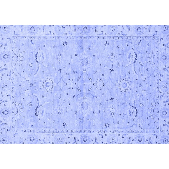 Ahgly Company Indoor Rectangle Oriental Blue Traditional Area Rugs, 2' x 3'