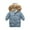 Blue, variant on Esaierr Boys Girls Winter Cotton Jacket for Kids 2-10Y Baby Snowsuit Thick Outwear Windbreaker Toddler Mid-Weight Hooded Winter down Coat with Pocket