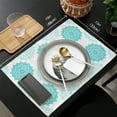 thumbnail image 7 of 2024 Placemat Mandala Pattern Aqua Table Mats for Dining Table Kitchen Table Coaster Accessories Modern Home r car coaster, 7 of 7