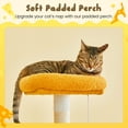 thumbnail image 4 of MWPO 63.8" Multi-Level Cat Tree with Condo and Scratching Post Tower, Yellow, 4 of 9