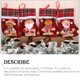 thumbnail image 2 of Toystoory Colgador de medias con patrón de rejilla de Navidad, calcetines con pierna larga, aperitivos, colgante, decoración, bolsa de regalo, escaparate Kits de decoración para fiestas Alce Toystoory HA069610-03, 2 of 6