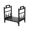 thumbnail image 2 of Tcbosik Firewood Holder,Outdoor Firewood Rack,Black, 2 of 7