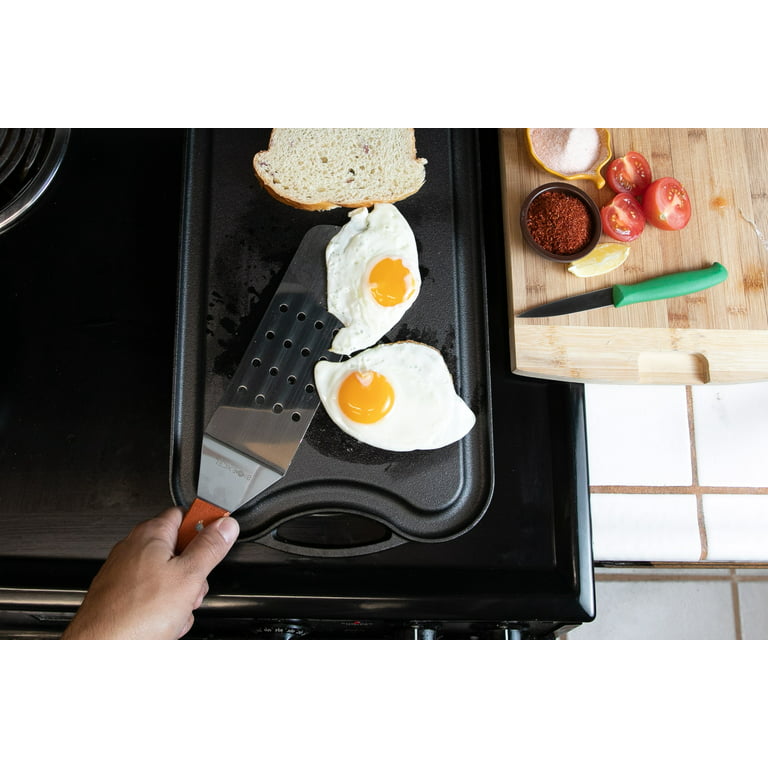 VEVOR Stainless Steel Griddle 23.5 in. x 16 in. Pre-Seasoned Stove Top Griddle Non-Stick Family Pan Cookware, Silver