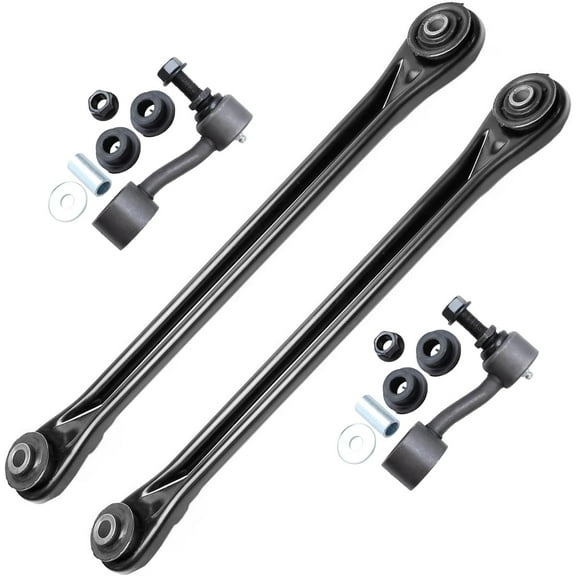 Detroit Axle - Rear Track Bars Kit for 2007-2009 Chrysler Aspen 2004-2009 Dodge Durango 2 Track Bars Assembly 2 Stabilizer Sway Bar End Links 2008 Replacement