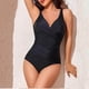 thumbnail image 4 of Trajes de Baño para las Mujeres Retro Ruched Push Up Acolchado una Pieza, Chinlon Traje de Baño Vintage para Diario, Piscina Y Mar de Verano, 4 of 8