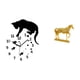 thumbnail image 5 of Reloj Colgante Silencioso De Gato Con Movimiento Silencioso Y Escultura De Caballo Para Sala De Estar, Granja, Hogar, Comedor, Escuela, Oficina, Decoración, 5 of 8