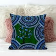 thumbnail image 3 of Amrita Sen Boho Mandala Plant Throw Pillow in Indigo Geen Yellow 16x16, 3 of 5
