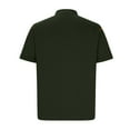 thumbnail image 5 of ZCFZJW Mens Workout Polo Shirts Casual Solid Color Summer Short Sleeve Button Down Golf Shirts Loose Lightweight Comfy Moisture-Wicking Pullover Tops with Pocket Army Green M, 5 of 6