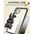 thumbnail image 4 of Phone 11 Phone Case Women Cute Funda for Apple Aesthetic Cover Glitter Girl Girly Rabbit Animal Rhinestone Diamond Estuche Kawaii Forro Design Teen Bling Black Sparkly Kids Luxury Unique, 4 of 13